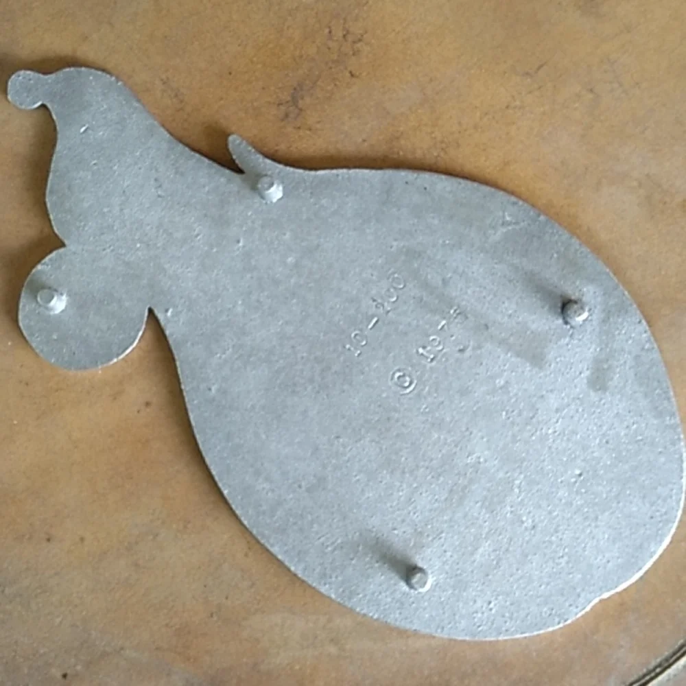 Vintage 1975 metal cheese mouse serving tray